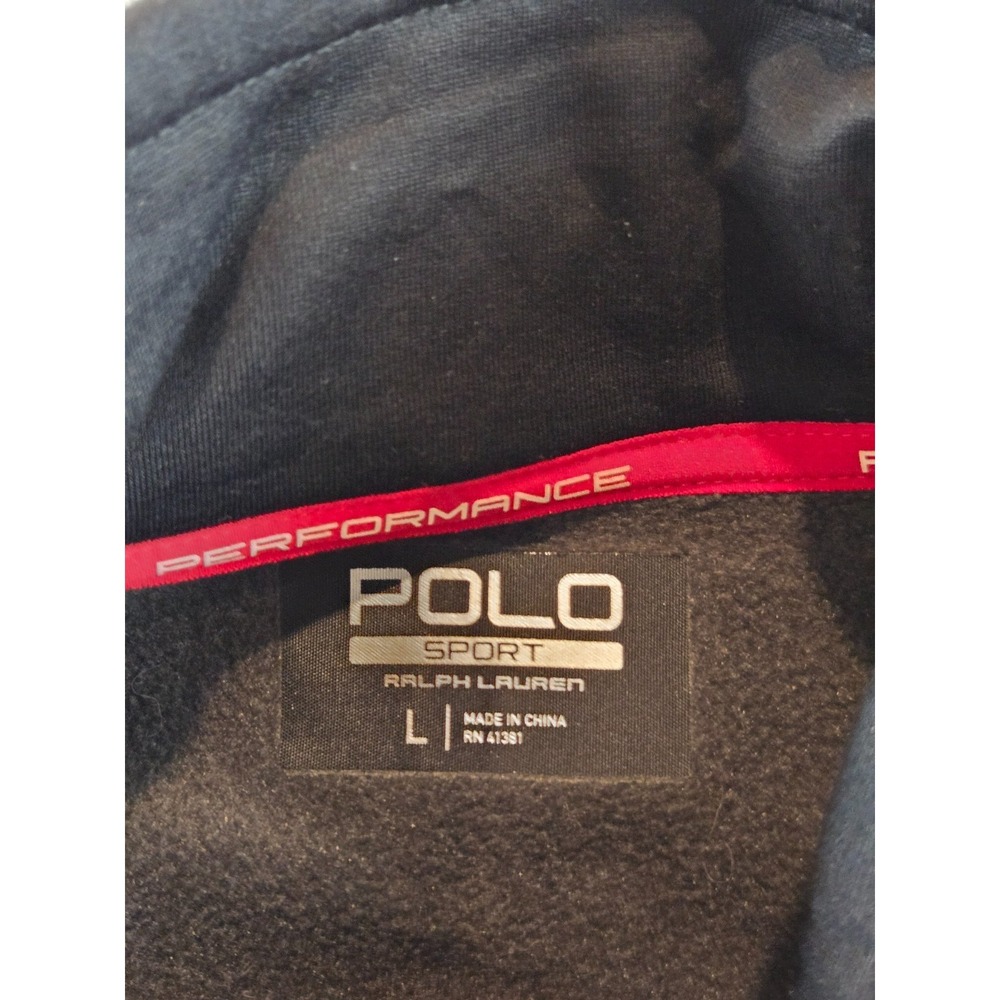 Polo Sport Ralph Lauren Tech Jacket Mens Large Black Full Zip Nylon‎ Performance - Picture 4 of 12